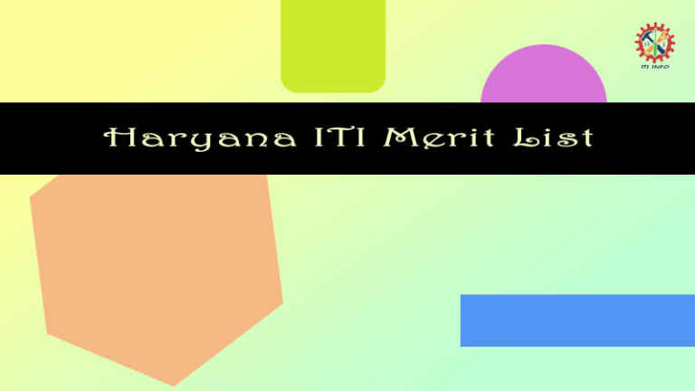 Haryana ITI Merit List 2020: Check Category-wise Merit List